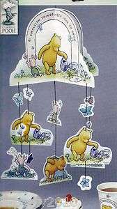 Rare WINNIE THE POOH BABY SHOWER MOBILE ~ vtg Room Decorations Party 