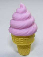 Japanese Iwako Food Erasers, Pink Ice Cream Cone  