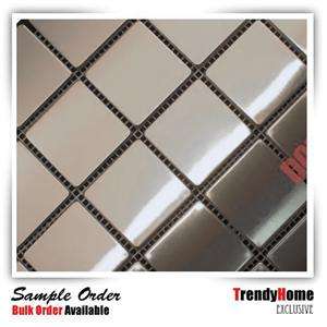  Metallic stainless steel brushed Finish Mosaic Tile backsplash Kitchen