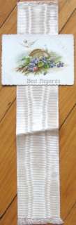 Handmade Bookmark Silk Ribbon w/Victorian Calling Card  