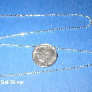 20 ft BULK Sterling Silver 1.2mm Diamond Cut BALL CHAIN  