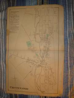1875 ANTIQUE CHITTENANGO MADISON COUNTY NEW YORK MAP NR  