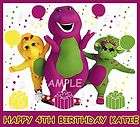 BARNEY AND FRIENDS FROSTING SHEET EDIBLE CAKE TOPPER DECORATION IMAGE