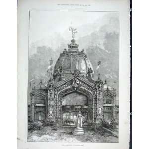   Exhibition Central Dome London Antique Print 1889