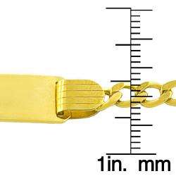 14k Yellow Gold Figaro ID Bracelet  