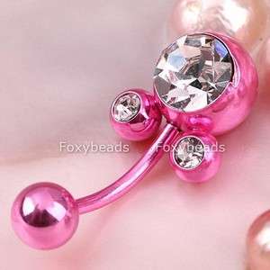 PINK *Mickey Mouse* Belly Button Ring Navel Jewels 1PC  