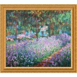   Artists Garden at Giverny, 1900 Framed Canvas Art  