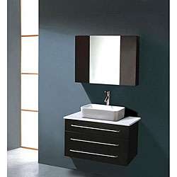 Black Single sink 32 inch Bathroom Vanity Set  