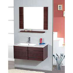 Solid Bamboo Vanity with Mirror  