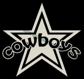 DALLAS COWBOYS STAR CUSTOM Vinyl Decal Sticker  
