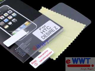 Black Rubber Rubberized Cover Hard Case +LCD Film for HTC Desire Z 