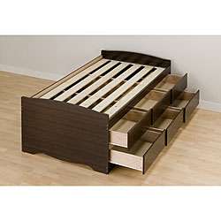 Everett Espresso 6 drawer Platform Twin Bed  