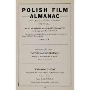   Almanac Movie Newspaper Warsaw   Original Print Ad
