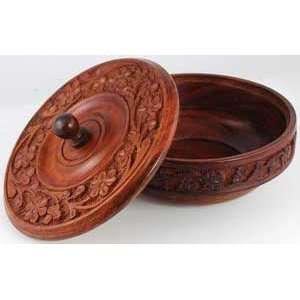  Wooden Ritual Bowl with Lid
