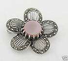 BEAUTIFUL Marcasite Pink Crystal Butterfly Pin Brooch items in Top 