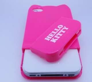   Kitty Bow Logo Hard Case Cover For iPhone 4 / 4gs + Protector  