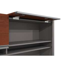 Bestar Connexion L shaped Workstation with Hutch  