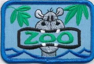 boy girl cub ZOO TRIP Hippo Patches Crests GUIDE/SCOUT  