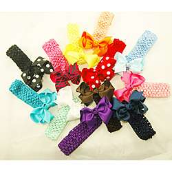 Three in one Hair Bows (Pack of 12)  
