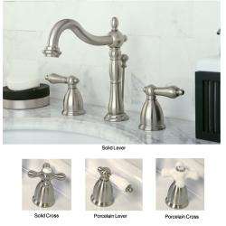 Vintage Satin Nickel Widespread Bathroom Faucet  