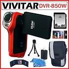 vivitar dvr 850w underwater digital camcorder red 8gb kit returns
