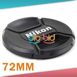 72mm Front Lens Cap Hood Cover Snap on for Nikon Camera  