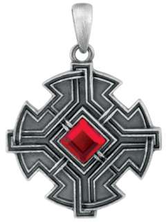 Irish Celtic Design Medallion Pendant Necklace Jewelry  