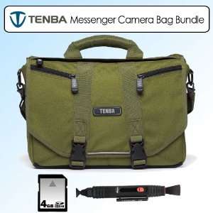  Tenba 638222 Small Messenger Photo Laptop Bag Olive Bundle 