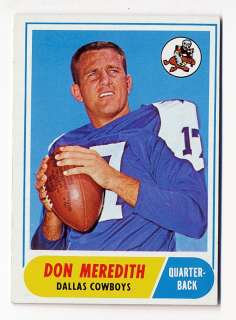 1968 Topps DON MEREDITH Dallas Cowboys #25  