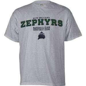  New Orleans Zephyrs Perennial Grey Baseball Club T Shirt 