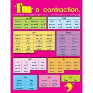   17 Pack CARSON DELLOSA CHARTLET CONTRACTIONS 17 X 22 