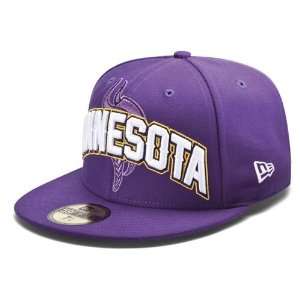 Minnesota Vikings New Era Official Draft Hat 5950 (Purple)  