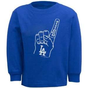  L.A. Dodgers Toddler Foam Finger Long Sleeve T shirt 