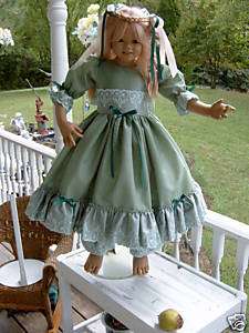 GREEN EMBROIDERY FITS HIMSTEDT DOLLS 35 / 37 custom  