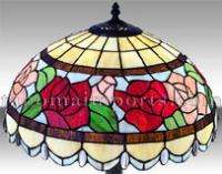 New Tiffany Style Banded Rose Table Lamp  