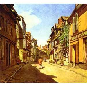 Claude Monet La Rue de la Bavolle In Honfleur  Art Reproduction Oil