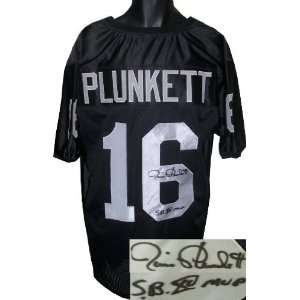  Jim Plunkett Autographed/Hand Signed Oakland Raiders Black 