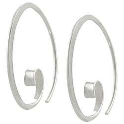Sterling Silver Spiral Hoop Earrings  