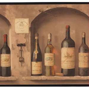  Wine Bottle Niche Wallpaper Border