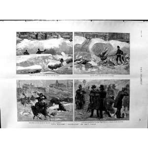  1888 Winter Snow Blizzard New York America Policemen