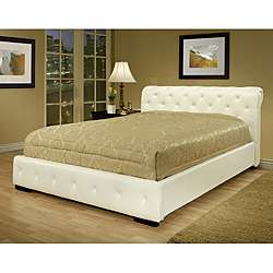 Delano White Bi cast Leather Full size Bed  