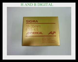 Sigma 18 35mm F3.5 4.5 Aspherical AF for Sony + Minolta  