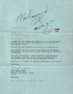 1983 MUHAMMAD ALI AUTOGRAPH & DRAWING   JSA & PSA/DNA  