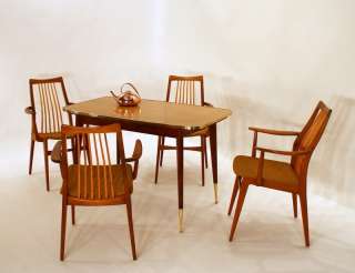 50s DINING SET 4 chairs + table formica + lamp a 50  