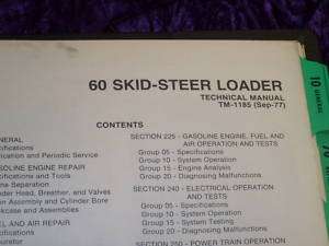 John Deere 60 Skid Steer Loader Technical Manual  