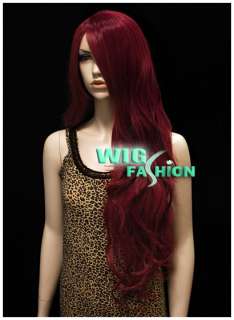 New Fashion Dark Red Curly Hair Wig MB80  