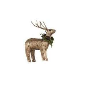 Natural Reed Ornament   Reindeer