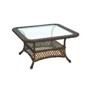   Tuscany Wicker 42 Square Patio Chat Table Patio, Lawn & Garden
