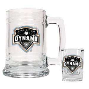  Houston Dynamo MLS Glass Tankard and Square Shot Glass Set 
