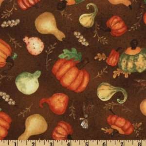  44 Wide Harvest Market Squash Toss Brown Fabric By The 